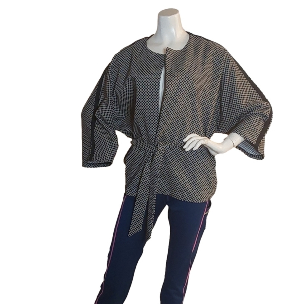CHICO'S TIED WAIST KIMONO‎ 3/4 SLEEVES NWT JACKET SIZE 1